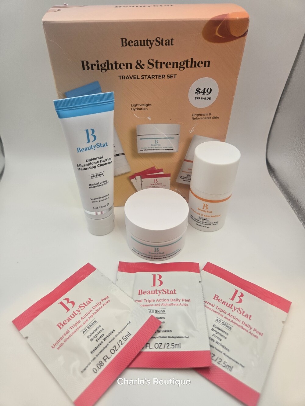 BeautyStat Brighten & Strengthen Travel Starter Set - NIB - $79 Value